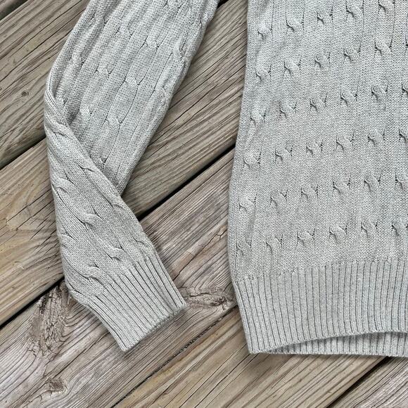Ralph Lauren Polo Men's 100% Tussah Silk Cable Knit Pullover Sweater Size L - Picture 3 of 6